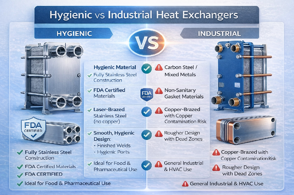 Why Fully Stainless Steel Hygienic Heat Exchangers Are Required in Food and Pharmaceutical Applicati
